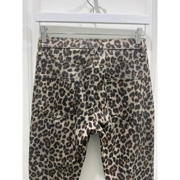 Veronica Beard Coated Leopard Animal Print Brooke Skinny Mid Rise Jeans Sz 27 - Picture 6 of 7